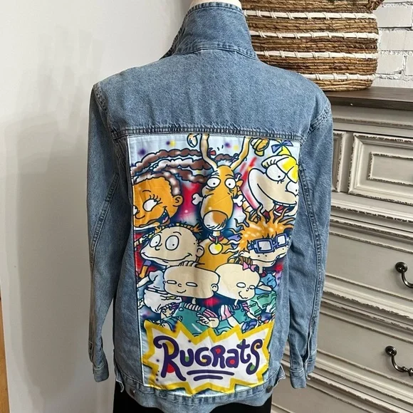 Nickelodeon Rugrats Denim Jacket men’s M, ladies L cartoon print - Picture 4 of 9